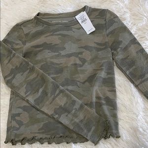 Camo long sleeve shirt, size small